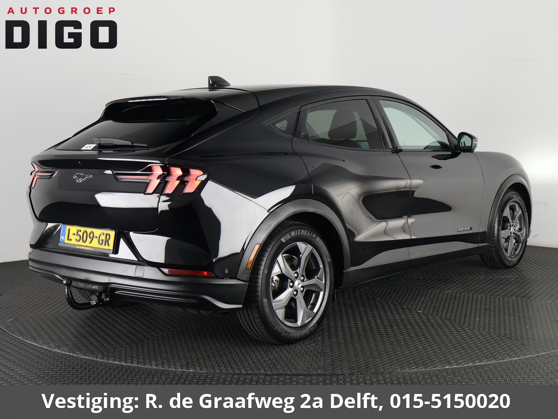 Ford Mustang Mach-E Extended RWD 98 kWh SOH 94% | Navigatie, Auto's, Ford, Gebruikt, 600 km, Zwart, Mustang