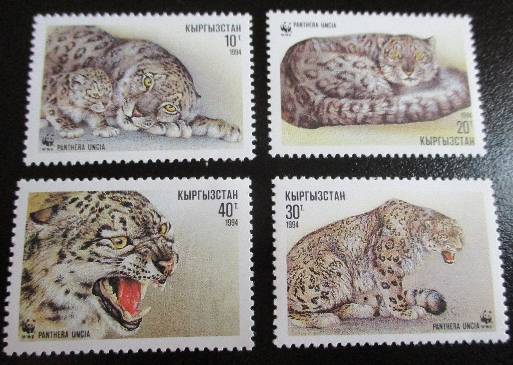Kirgizië, WWF serie Sneeuwpanter, Verzenden, Postfris, Dier of Natuur