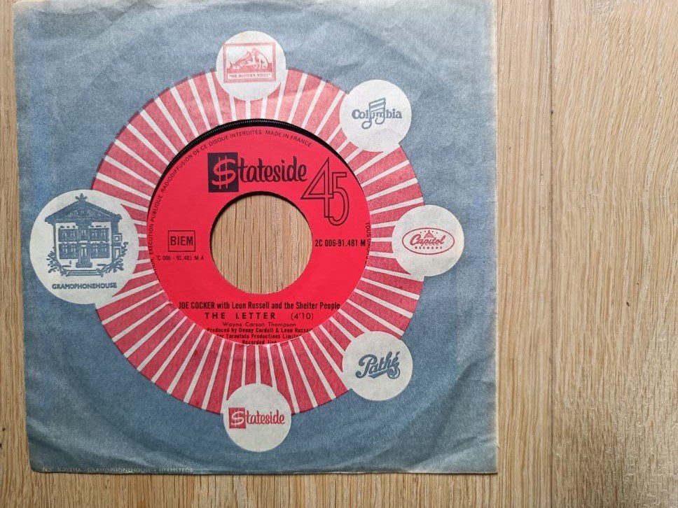 Joe Cocker " The Letter ", Ophalen of Verzenden, Gebruikt, 7 inch, Pop