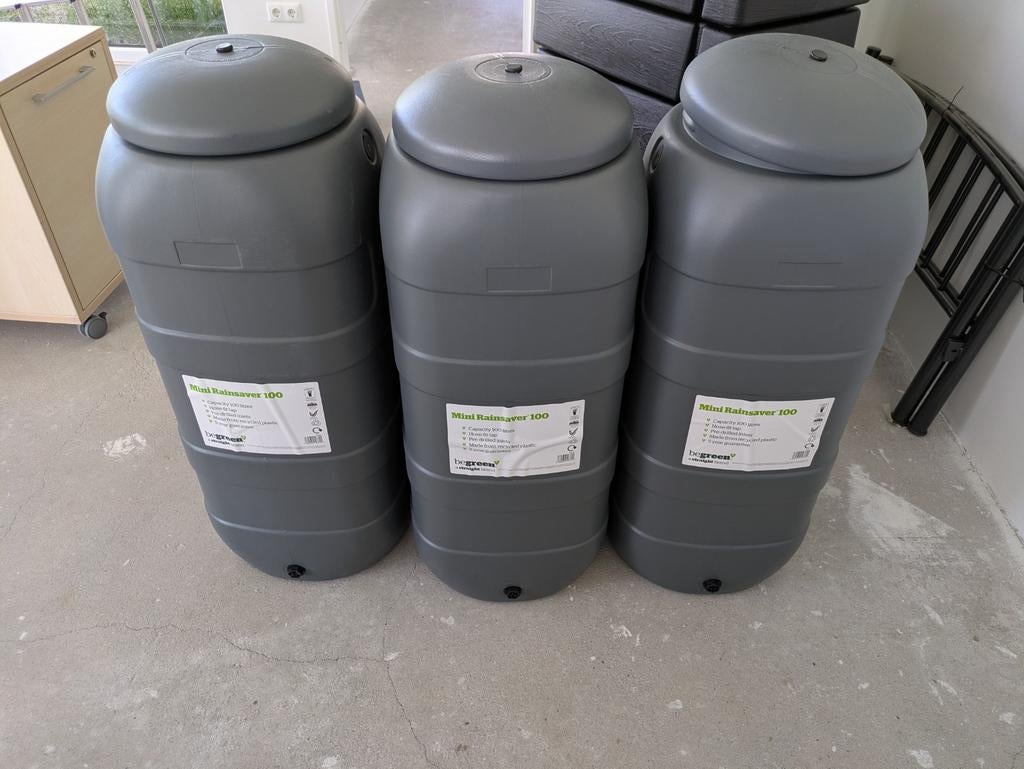 Nieuw Harcostar Regenton Rainsaver 100L Grijs met Voetstuk, Tuin en Terras, Regentonnen, 150 liter of meer, Ophalen