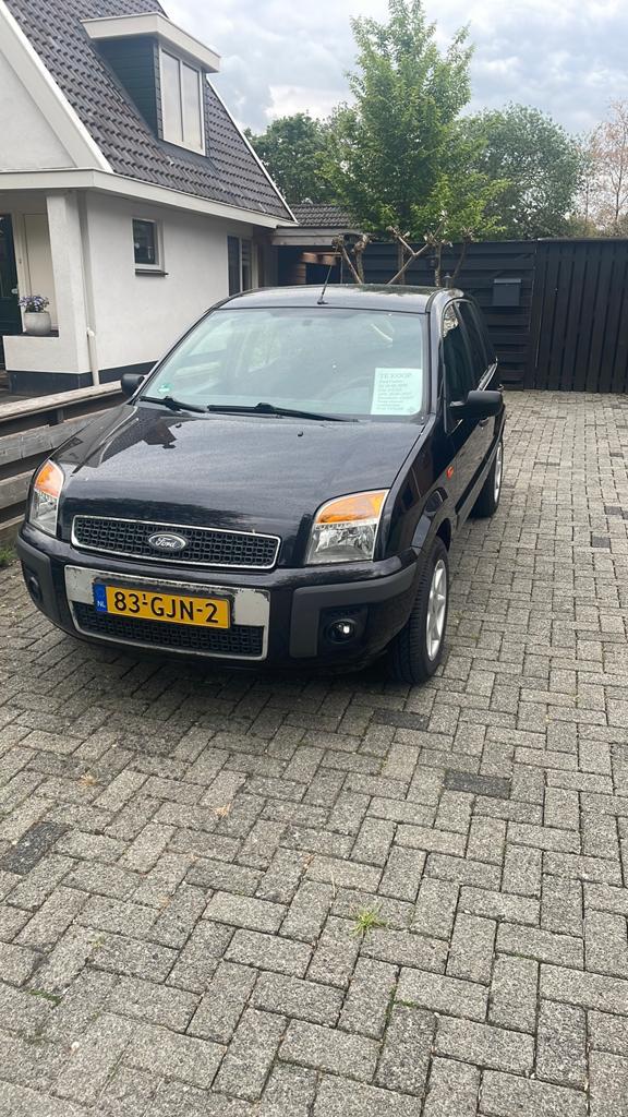 Ford Fusion 1.4 16V 2008 Zwart, Auto's, Voorwielaandrijving, 15 km/l, Origineel Nederlands, Particulier