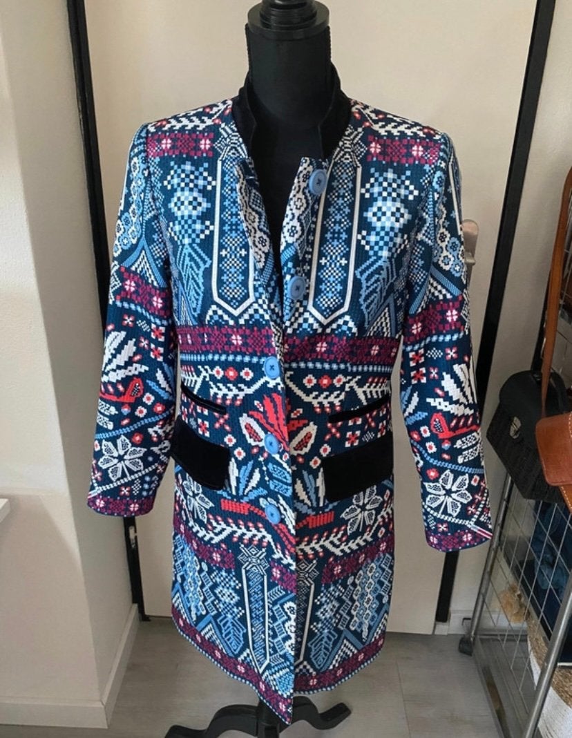Mooie zomerse jas, Ophalen of Verzenden, Zo goed als nieuw, Maat 38/40 (M), Meerkleurig