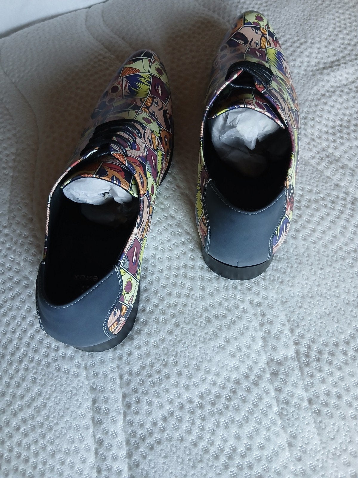 Nieuwe Lureaux veterschoenen met stripboekprint, Overige kleuren, Nieuw, Ophalen of Verzenden, Veterschoenen