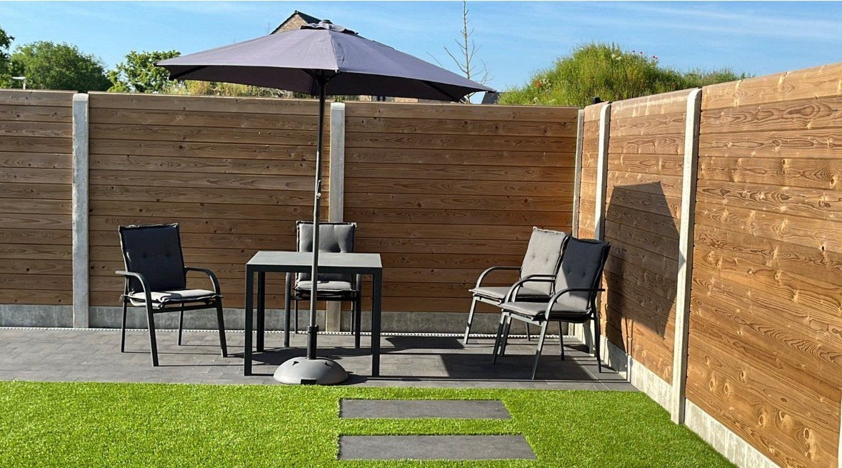 Complete 4-persoons tuinset met parasol