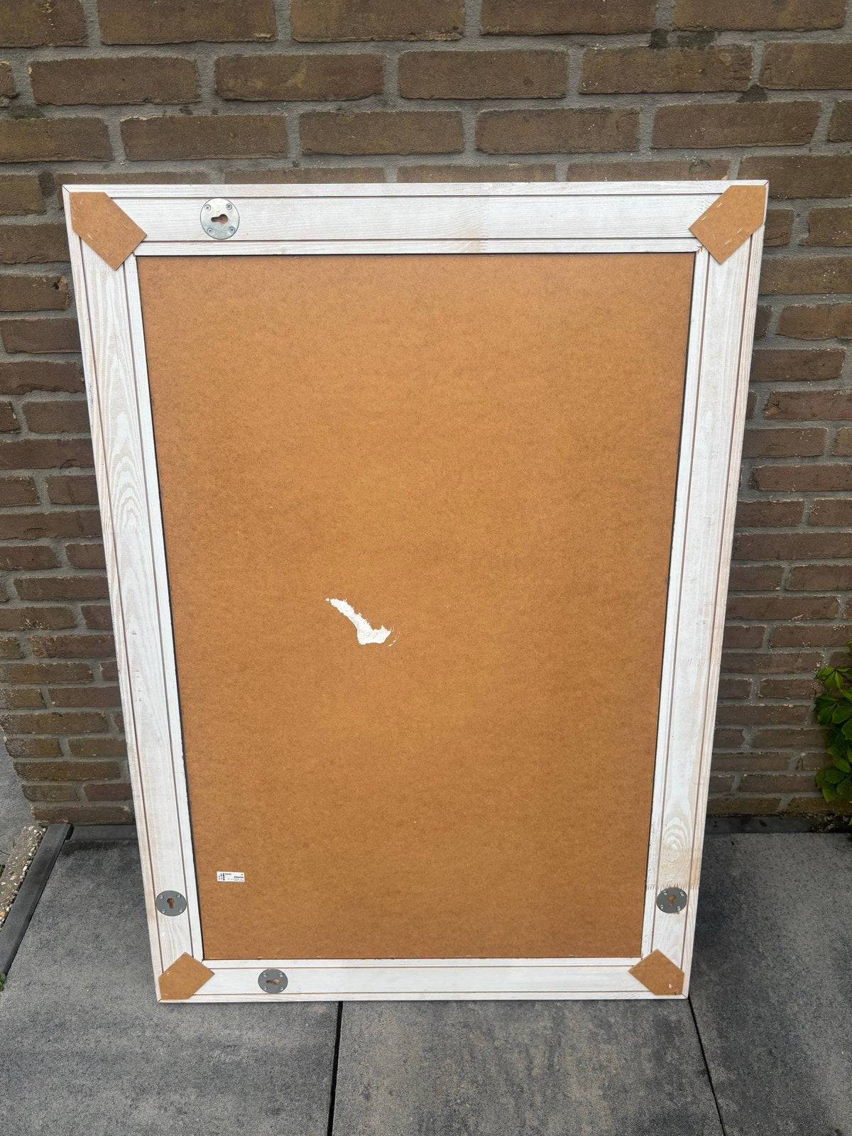 spiegel - zilverkleurig, 91x130 cm, Gebruikt, 100 tot 150 cm, Ophalen of Verzenden, 75 tot 100 cm