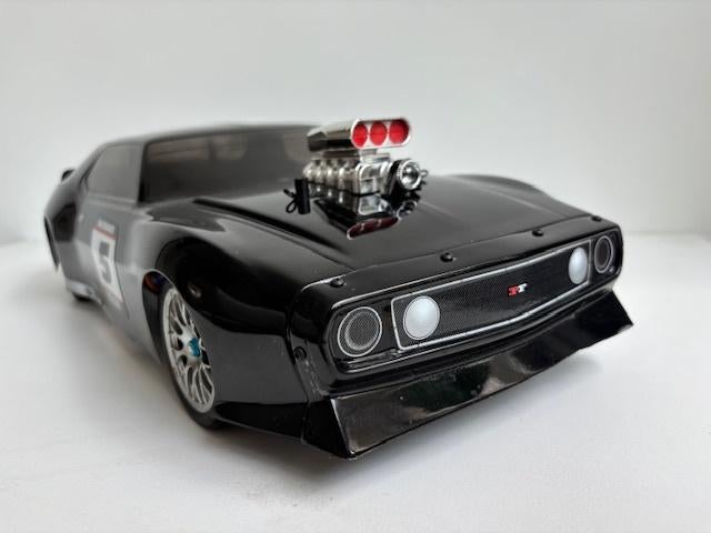 Te koop: AMC Javelin op een nieuw Tamiya TT-02R Chassis, Elektro, Nieuw, Ophalen of Verzenden, Schaal 1:10
