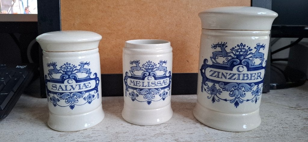 Antieke delfts blauwe drogisterij potten, Antiek en Kunst, Ophalen of Verzenden