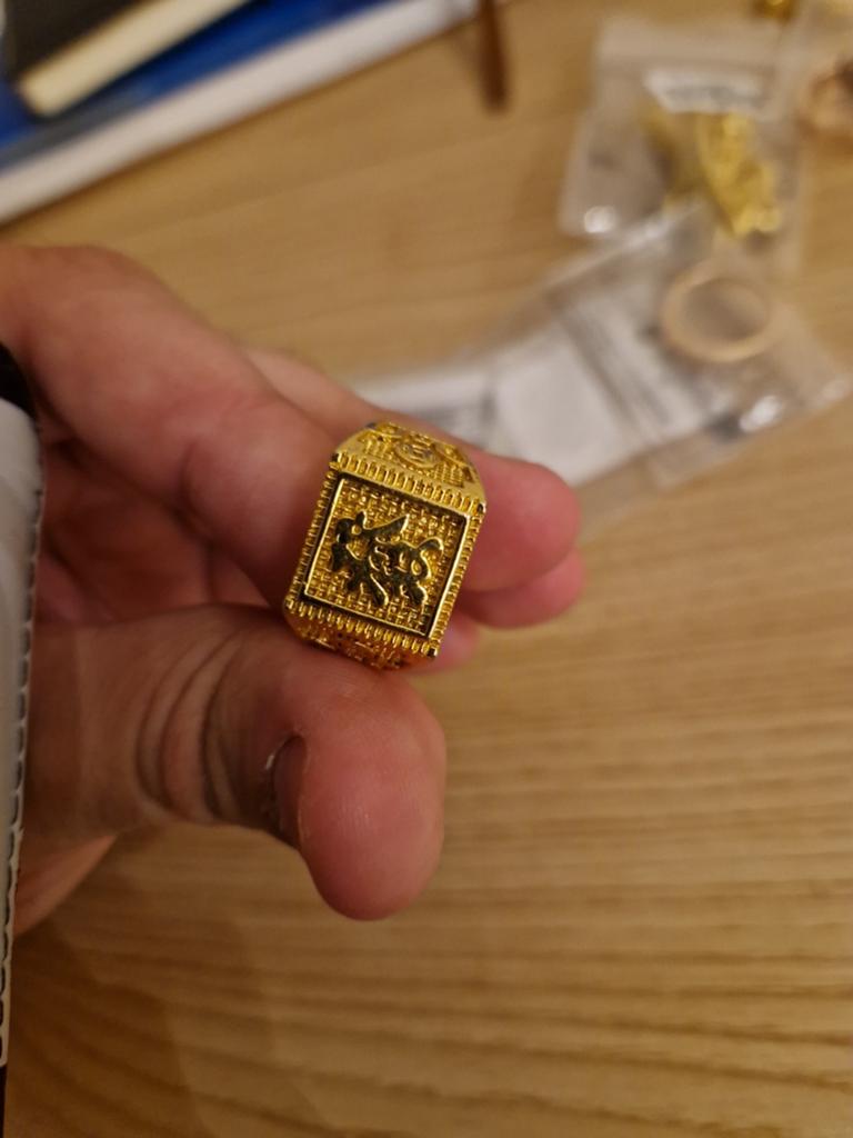 24K Zwaar Vergulde Chinese Succesring, Nieuw, Ophalen of Verzenden, Dame of Heer, Goud
