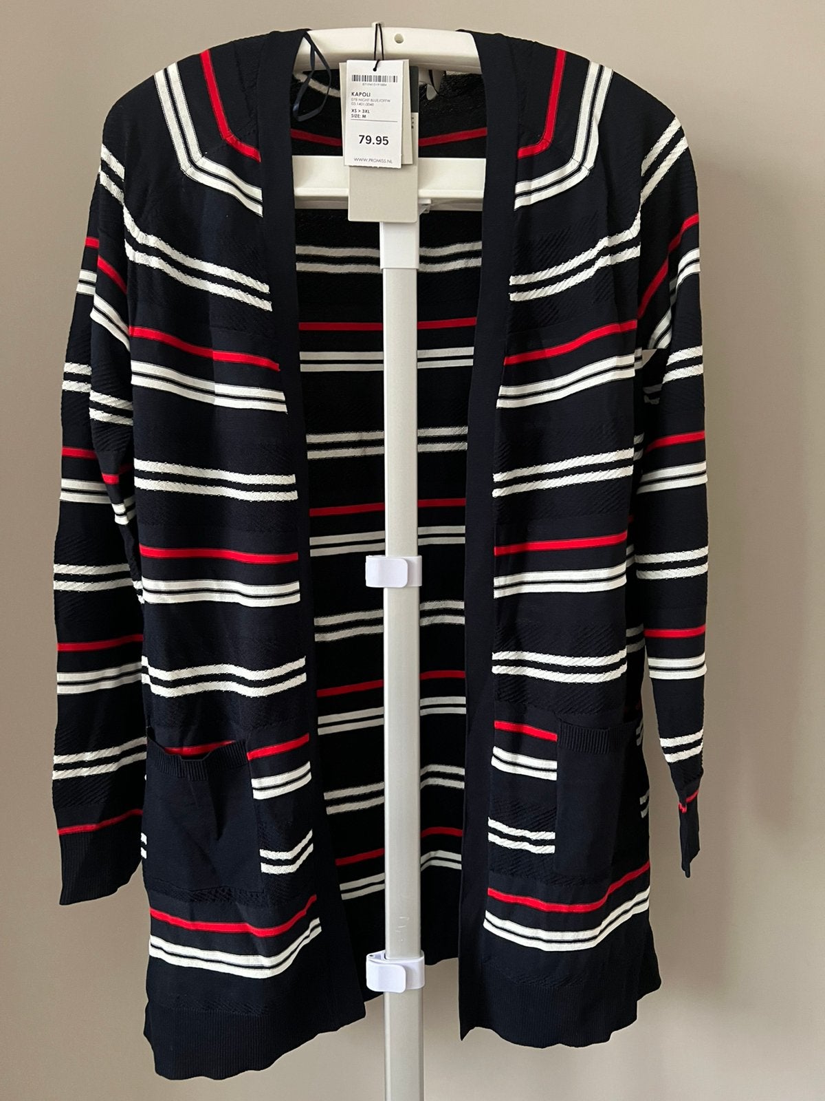 Promiss gestreept vest - Nieuw met kaartje, Verzenden, Nieuw, Maat 38/40 (M), Blauw