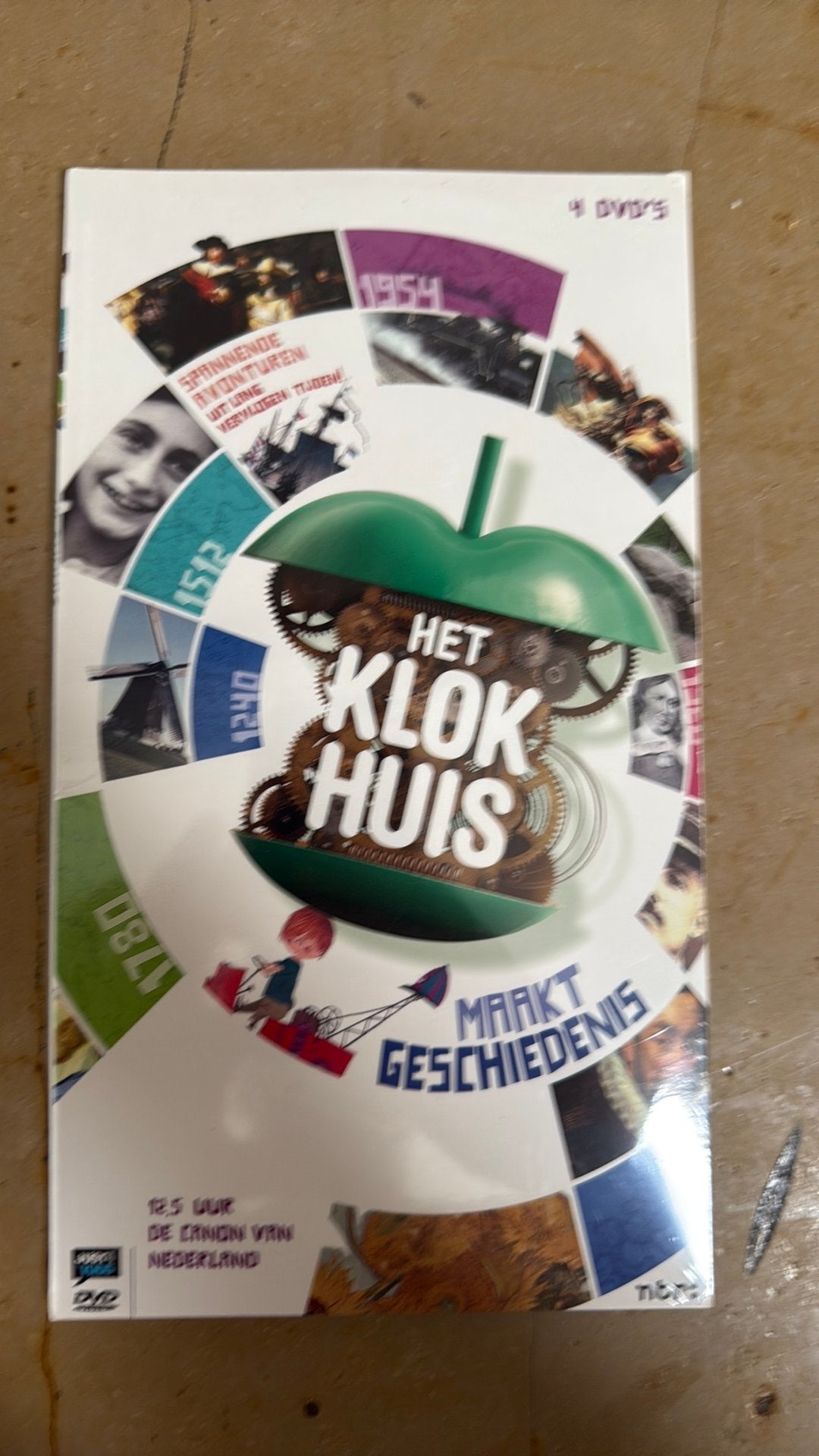 Klokhuis maakt geschiedenis 4 dvd’s, Verzamelbox, Alle leeftijden, Ophalen of Verzenden, Nieuw in verpakking