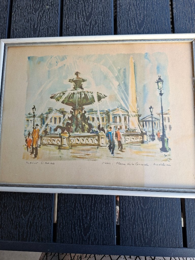 Schilderij, Antiek en Kunst, Ophalen of Verzenden, Origineel werk, Stads- / dorpsgezicht, Papier