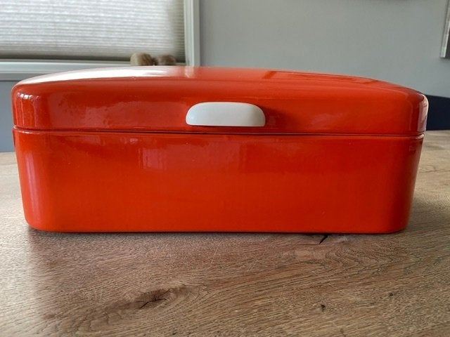 Geëmailleerde broodtrommel uit de vijftiger jaren, vintage., Ophalen of Verzenden
