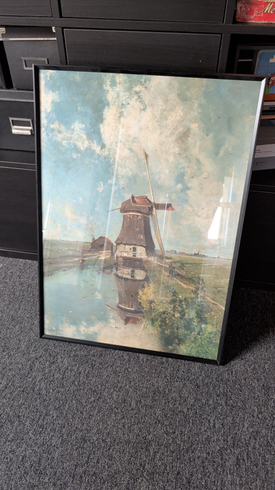 Ingelijste poster van 'In de maand Juli', Antiek en Kunst, Kunst | Schilderijen | Klassiek, Ophalen, Nederlandse school, Landschap