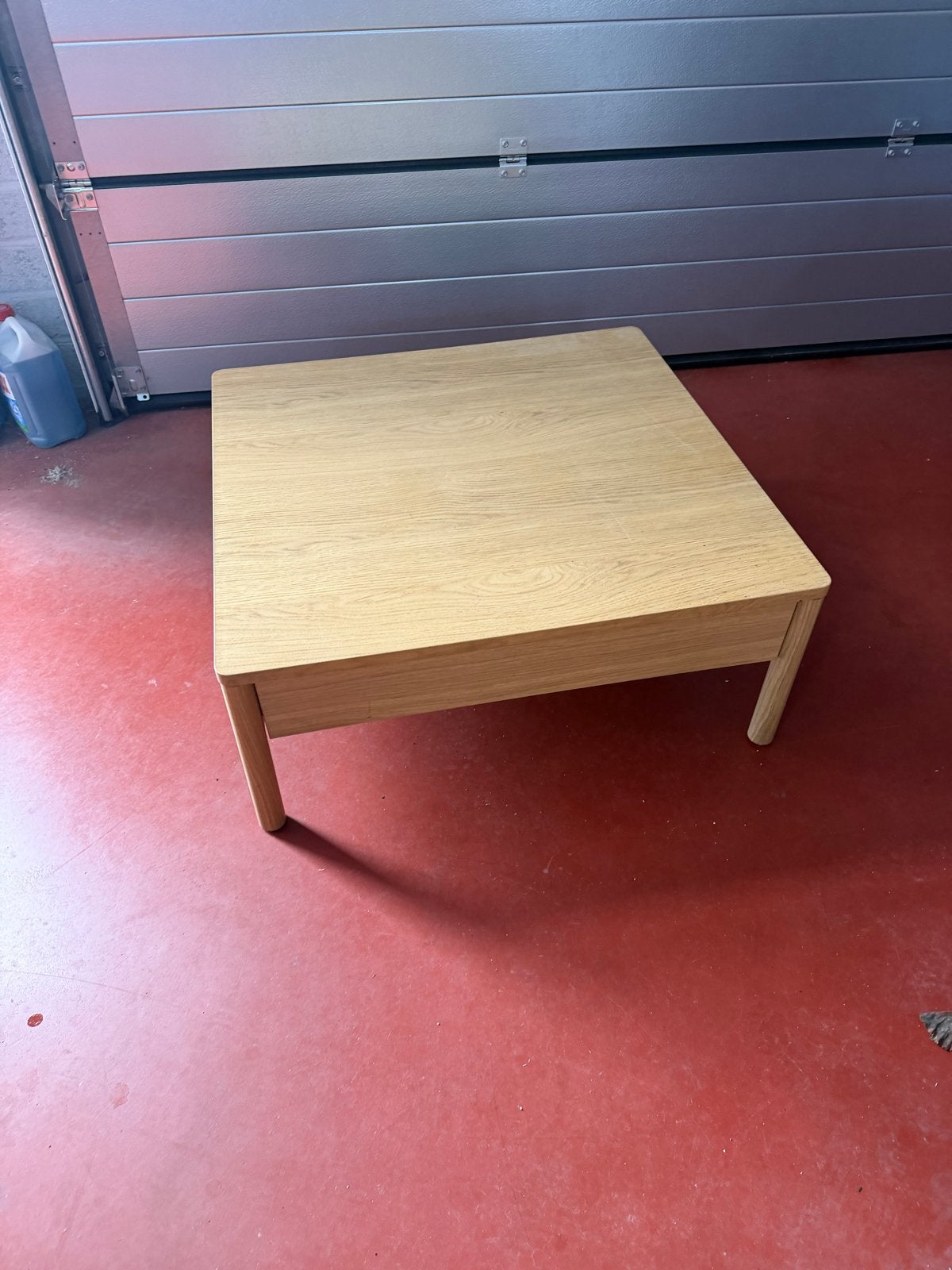 Houten salontafel met lades - 82x84x35 cm, Huis en Inrichting, Gebruikt, Vierkant, 5 – 50, Overige houtsoorten