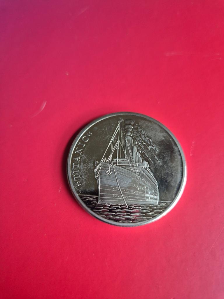 Titanic herdenkingsmunt / medaille, Ophalen of Verzenden, Overige materialen, Buitenland