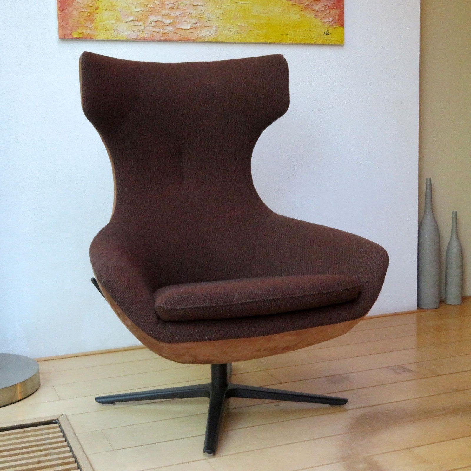 Leolux Caruso fauteuil Plus Jubileum, Ophalen, Zo goed als nieuw, Leer