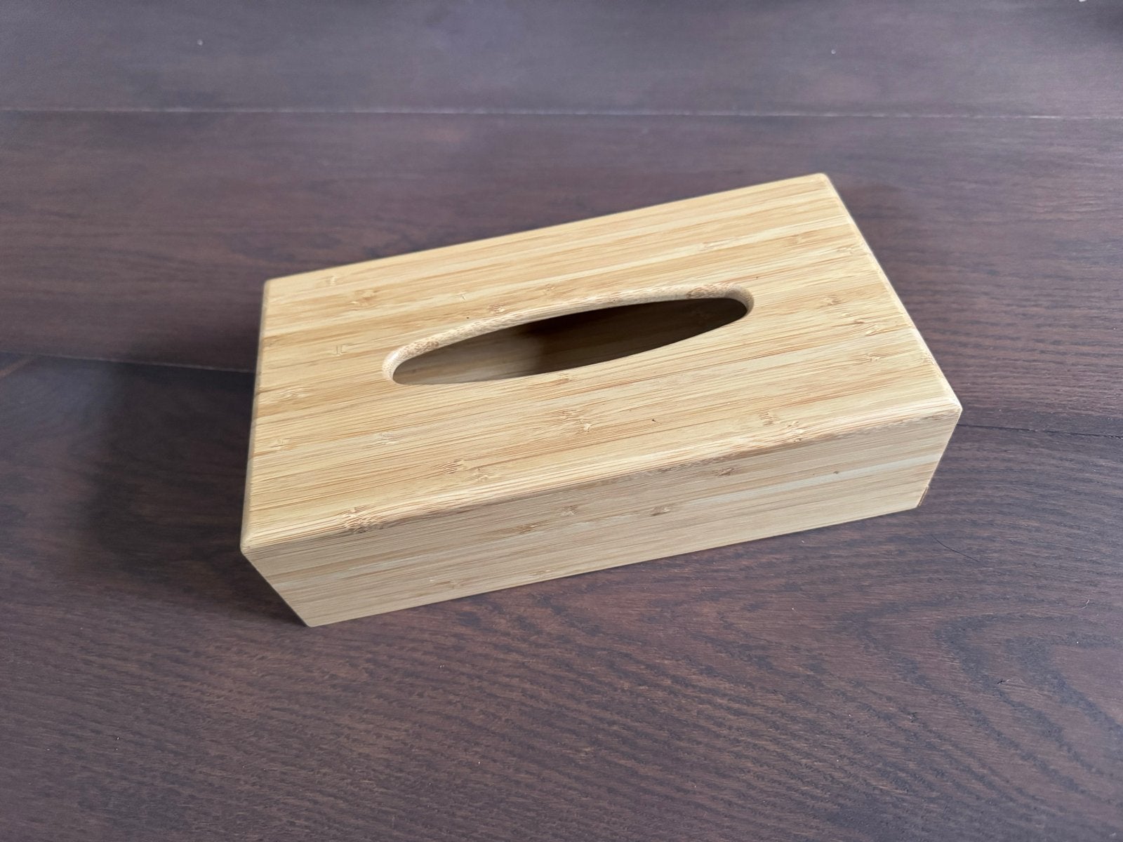 Bamboe tissueboxhouder, Hout, Verzenden, Zo goed als nieuw, Modern