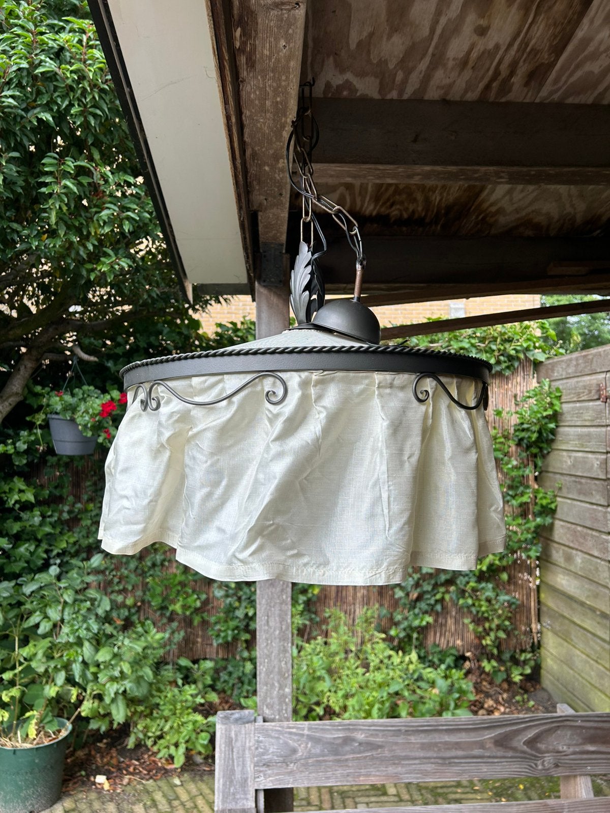 Hanglamp smeedijzer jaren 50, Ophalen