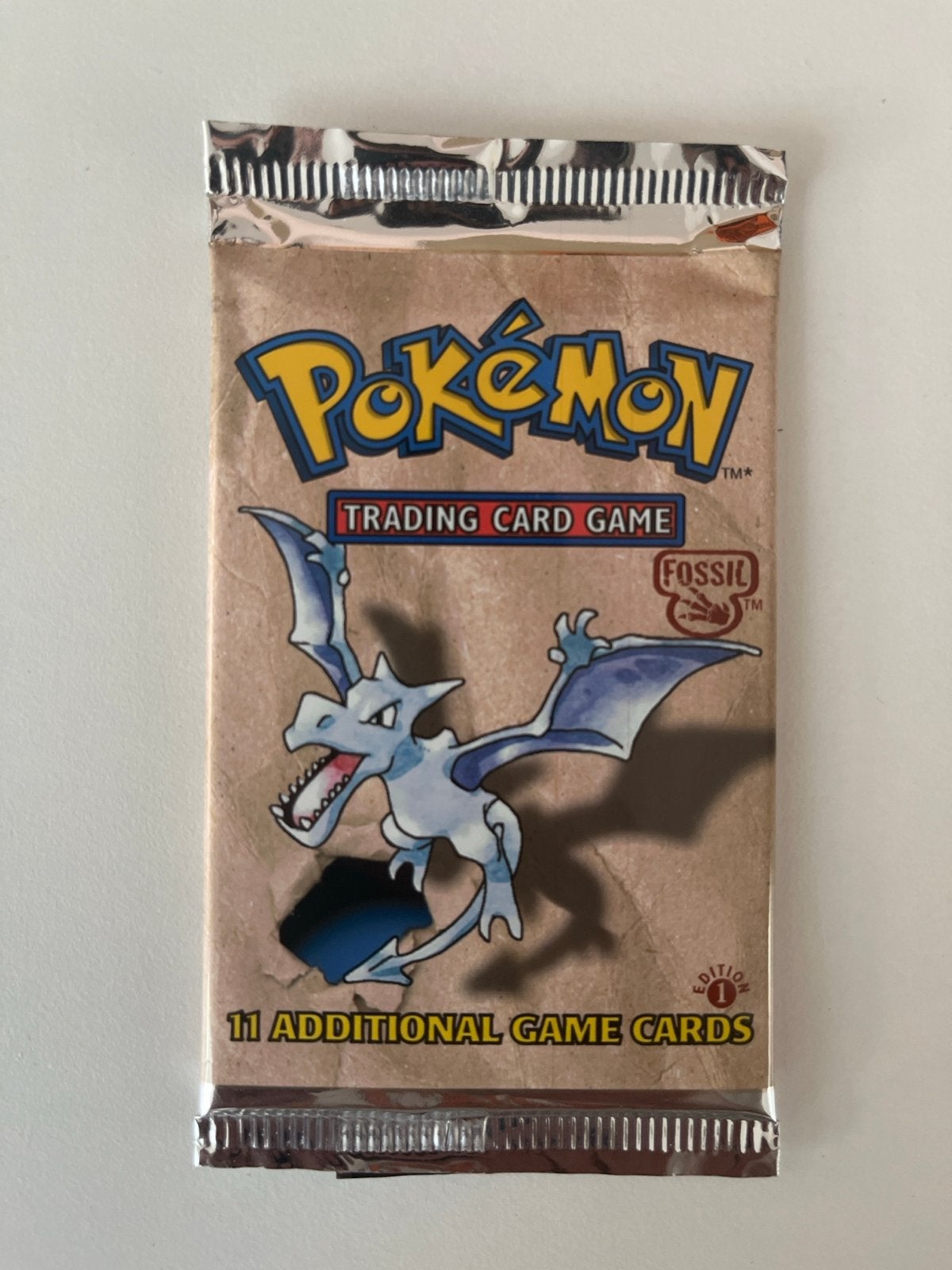 Pokémon TCG Fossil Booster Pack - Aerodactyl (1st Edition), Ophalen of Verzenden, Nieuw, Booster