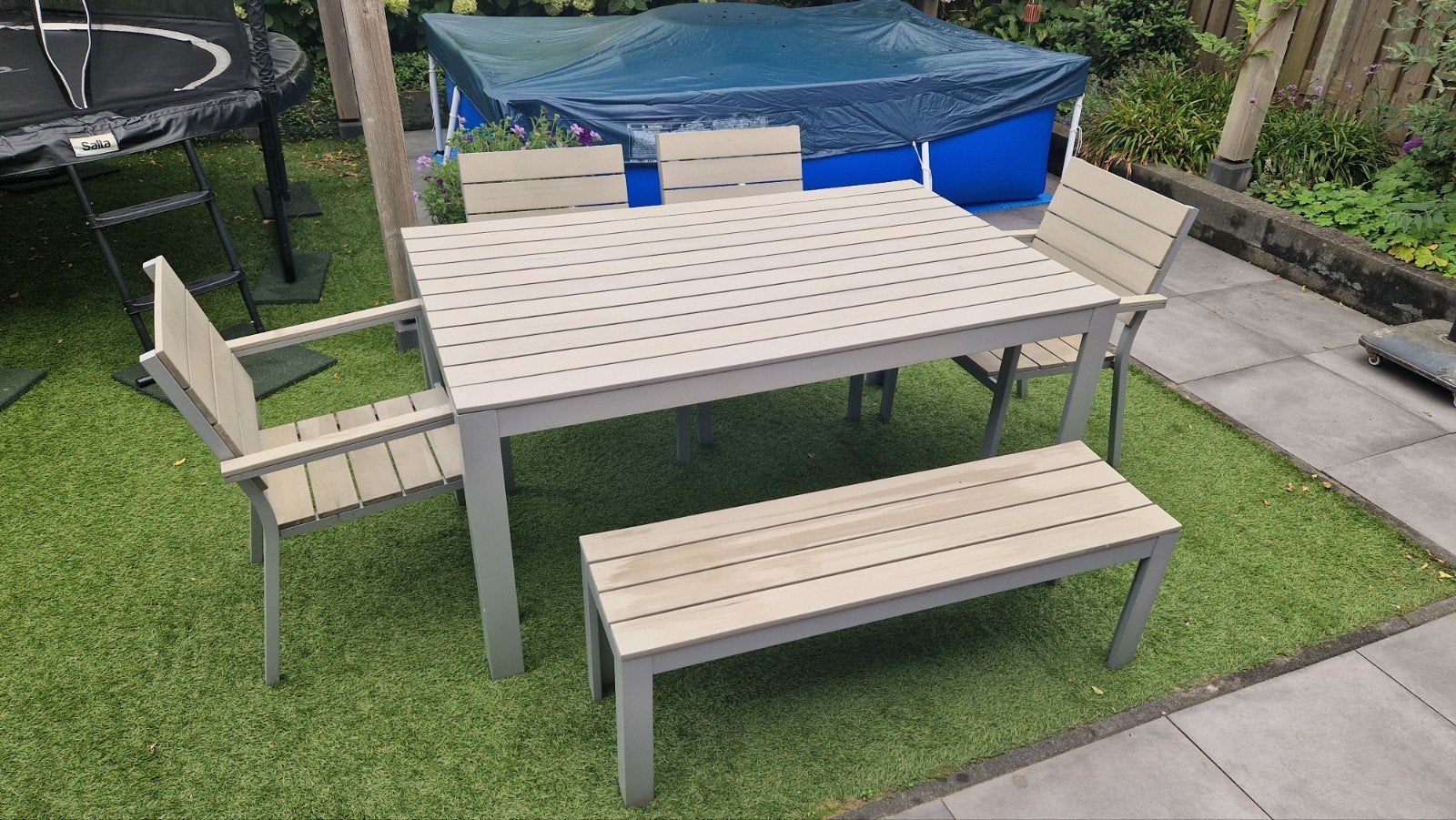 Ikea tuinset, Tuin en Terras, Ophalen, 5 zitplaatsen, Kunststof, Gebruikt