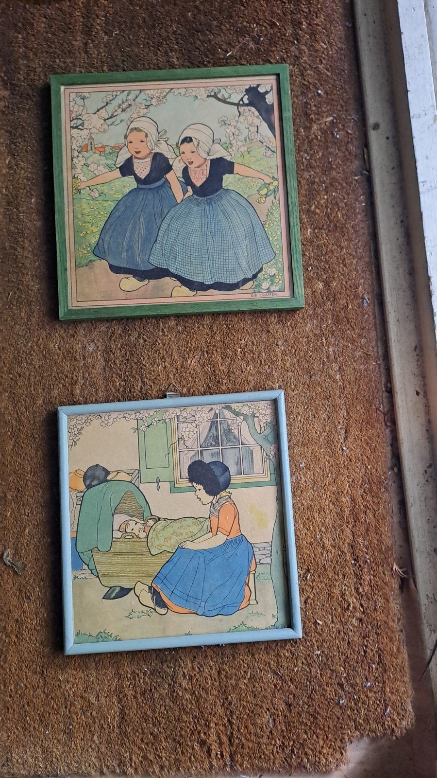 Rie Cramer prenten klederdracht, Minder dan 50 cm, Gebruikt, Oorspronkelijke maker, Ophalen of Verzenden