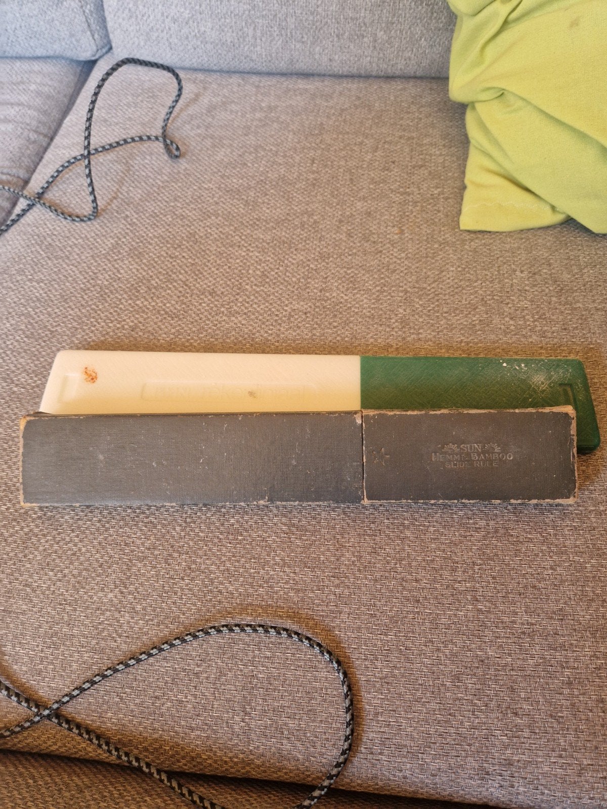Vintage SUN Hemmi Bamboo rekenliniaal No. 130, Ophalen