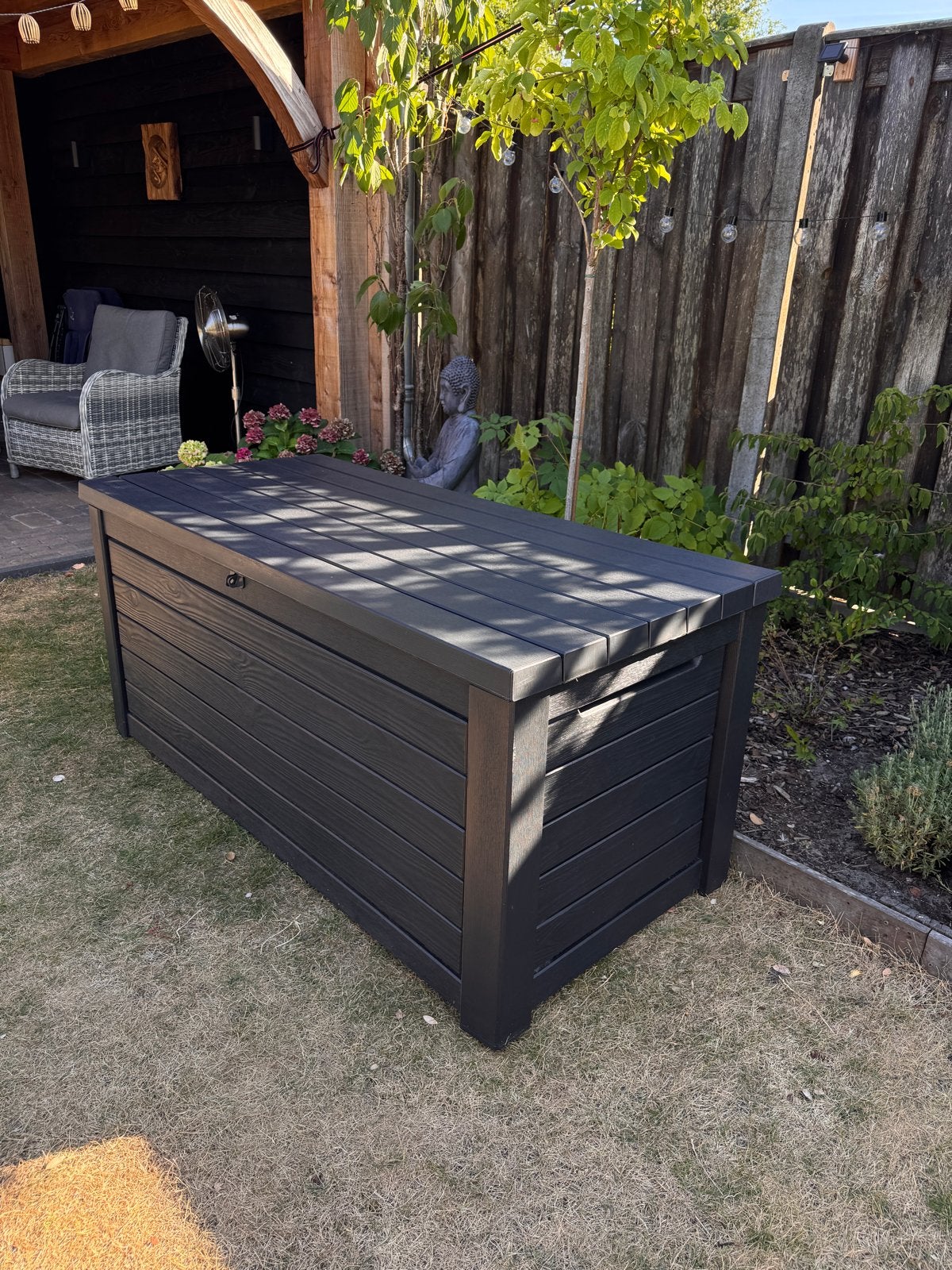 Keter opbergbox 630 liter - 154x72x70 cm, Ophalen, Zo goed als nieuw, Kunststof, Overige typen