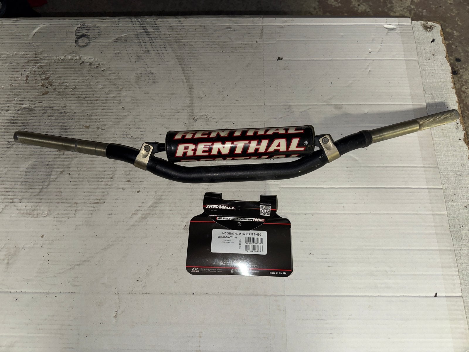 Renthal Twinwall 999 Stuur McGrath/KTM gebruikt zwart, Ophalen of Verzenden, Gebruikt