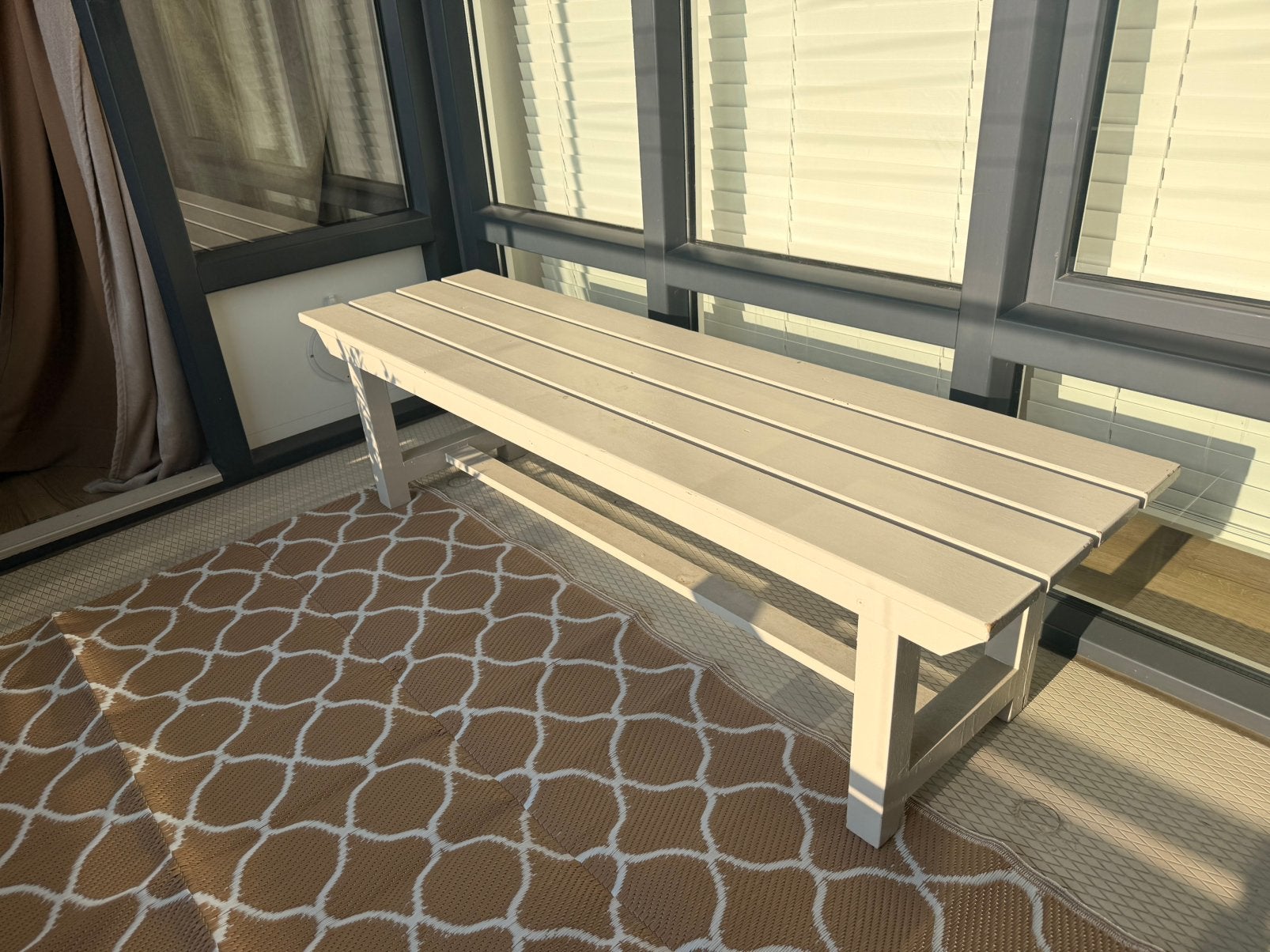 Houten bankje (binnen / buiten), Tuin en Terras, Tuinbanken, Ophalen, Zo goed als nieuw, Hout