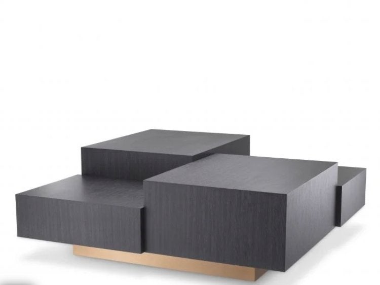 Eichholtz Nerone Salontafel - Charcoal Grey, Ophalen, 100 tot 150 cm, Zo goed als nieuw, 5 – 50