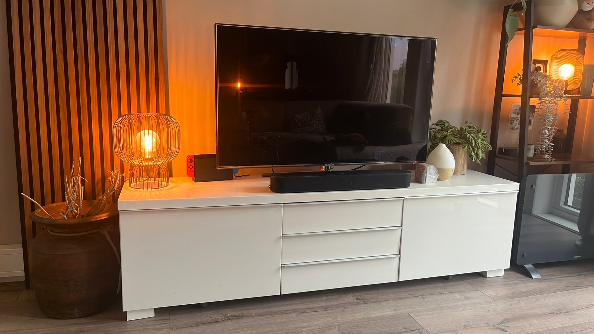 Tv meubel Ikea, Ophalen, Gebruikt, 150 tot 200 cm, Minder dan 100 cm