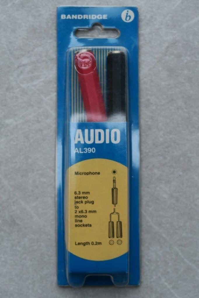 Audio Kabel 2-weg Microfoon connectie Bandridge AL390 Nieuw, Muziek en Instrumenten, Kabels en Stekkers, Ophalen of Verzenden