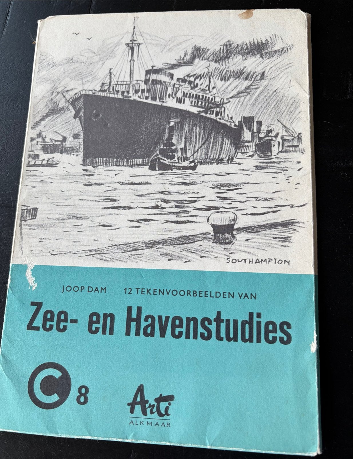Joop Dam - Zee- en Havenstudies (11 tekenvoorbeelden), Boeken, Ophalen of Verzenden, Gelezen, Overige onderwerpen