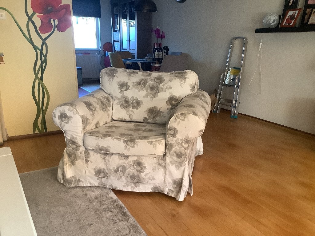 Ektorp fauteuil (Ikea), Huis en Inrichting, Fauteuils, Gebruikt, Stof, 100 tot 125 cm, 75 tot 100 cm, Ophalen
