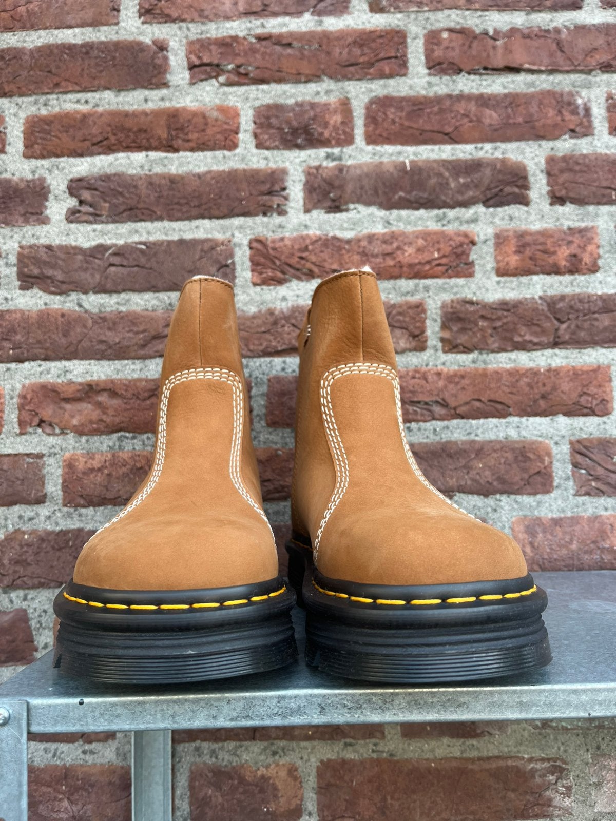 Dr. Martens Zebzag rigger fur lined maat 40, Dr. Martens, Docs, Bruin, Docs