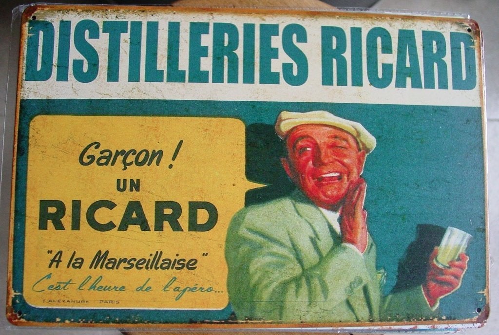 RICARD REKLAME -METAAL-, Verzamelen, Ophalen of Verzenden, Gebruikt, Reclamebord