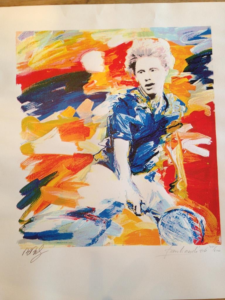 Frank Gude Litho Boris Becker nummer 285 van 500, Antiek en Kunst, Ophalen of Verzenden
