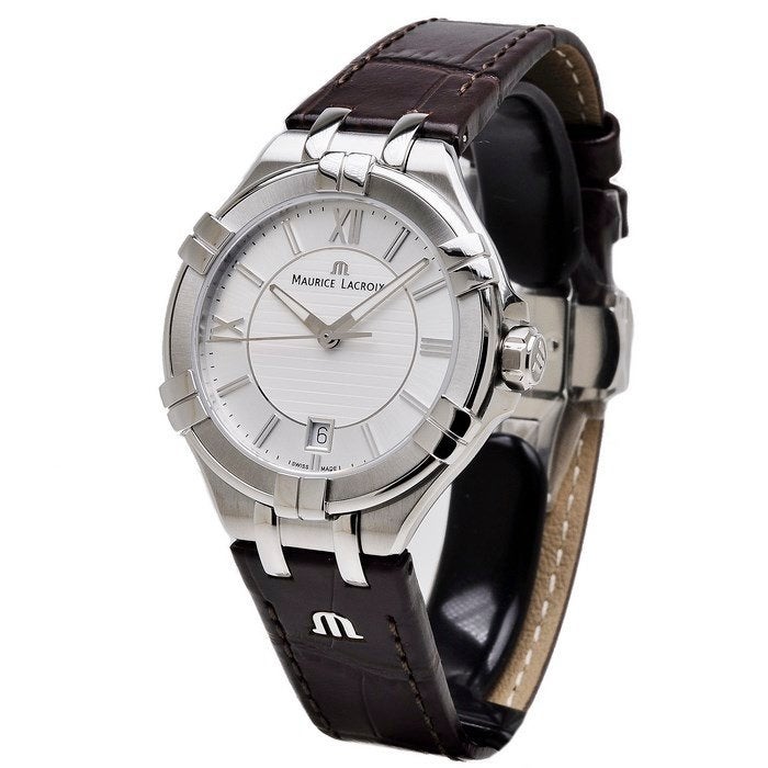 Maurice Lacroix AIKON AI1006-SS001-130 dameshorloge 35 mm, Overige merken, Leer, Staal, Polshorloge