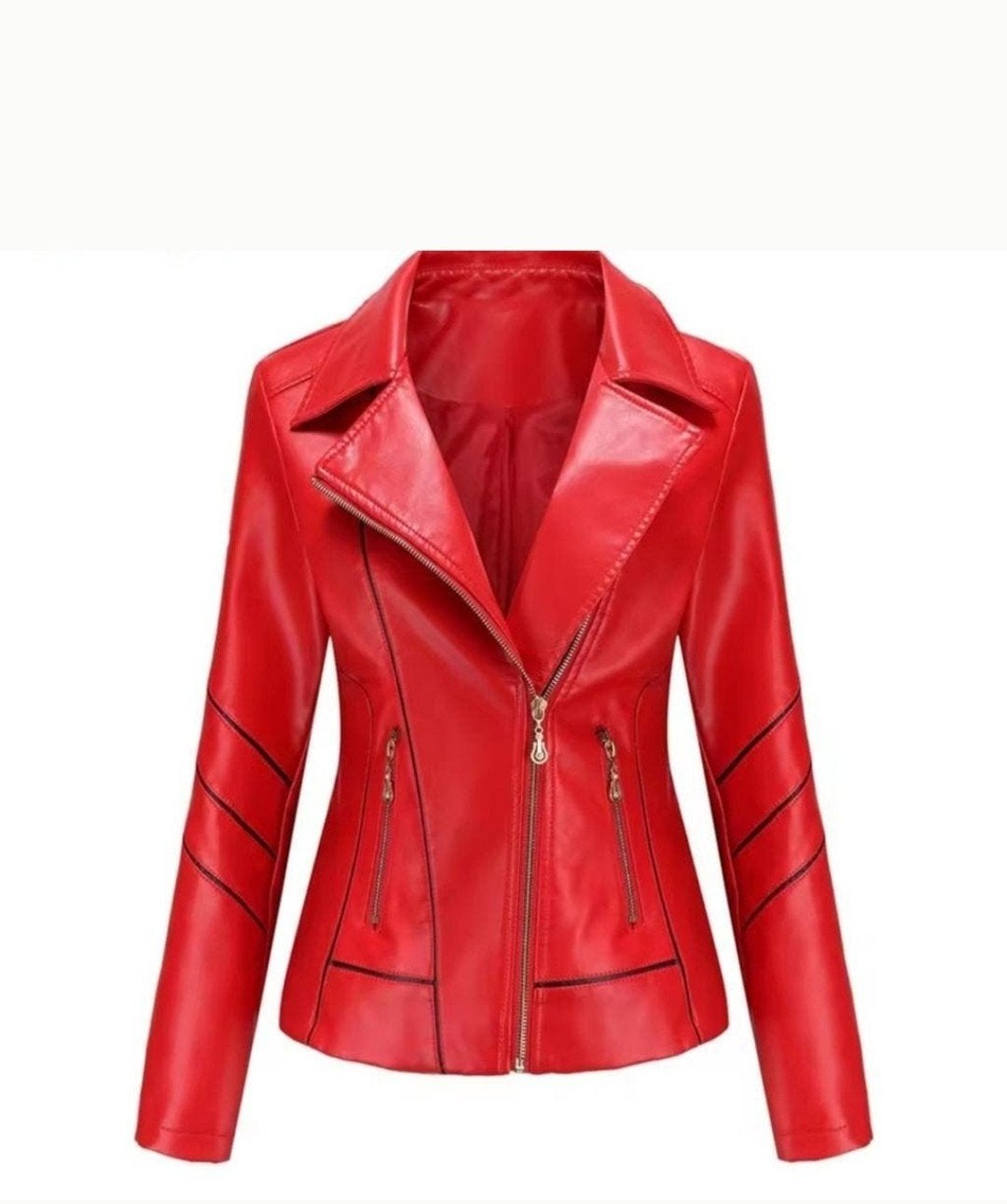 Leder jasje, Verzenden, Nieuw, Maat 46/48 (XL) of groter, Rood