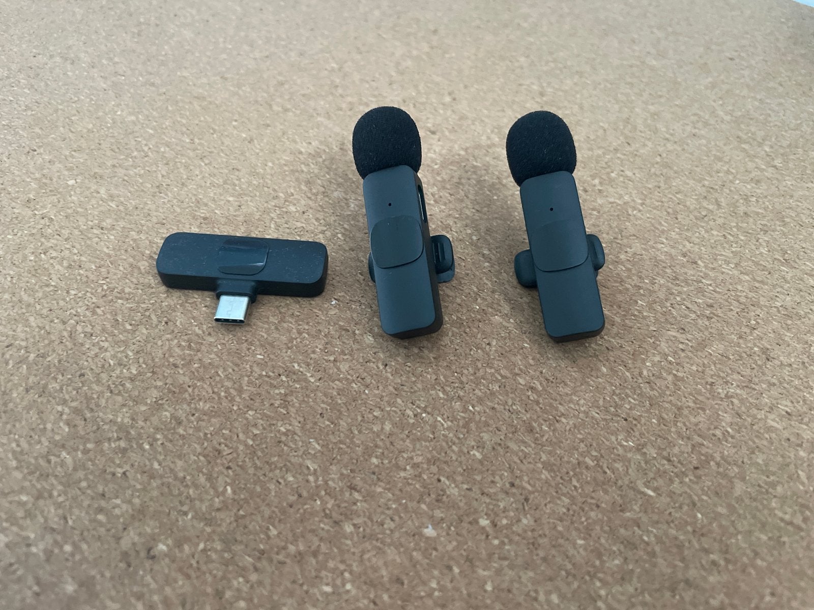 Draadloze microfoons (2 stuks) met ontvanger en oplaadkabel, Ophalen of Verzenden, Gebruikt, Overige typen, Draadloos