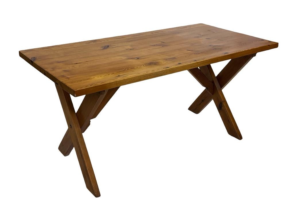 Vintage Dining Table Pinewood 60's  Minimalist Eettafel, Gebruikt, Vintage, 50 tot 100 cm, Rechthoekig