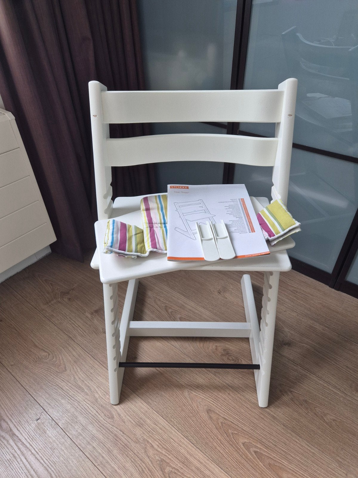 Witte Stokke tripp trapp meegroeistoel kinderstoel, Ophalen, Gebruikt, Stoel(en)