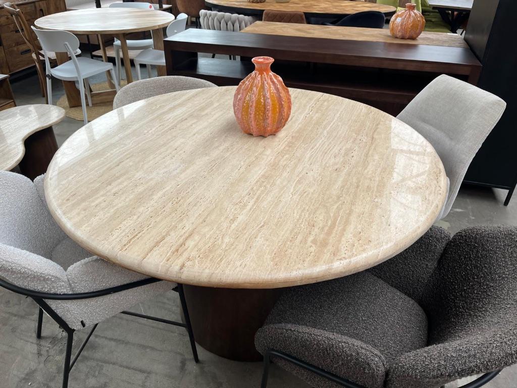 Magazijn leegverkoop ronde eettafel marmer beige conisch 450, Huis en Inrichting, Woonaccessoires | Overige, Ophalen, Beige, Nieuw