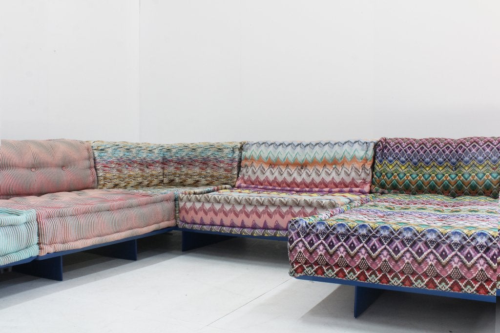 Roche Bobois Mah Jong sofa Missoni design by Hans Hopfer, Huis en Inrichting, Ophalen, Gebruikt, Design, Hoekbank