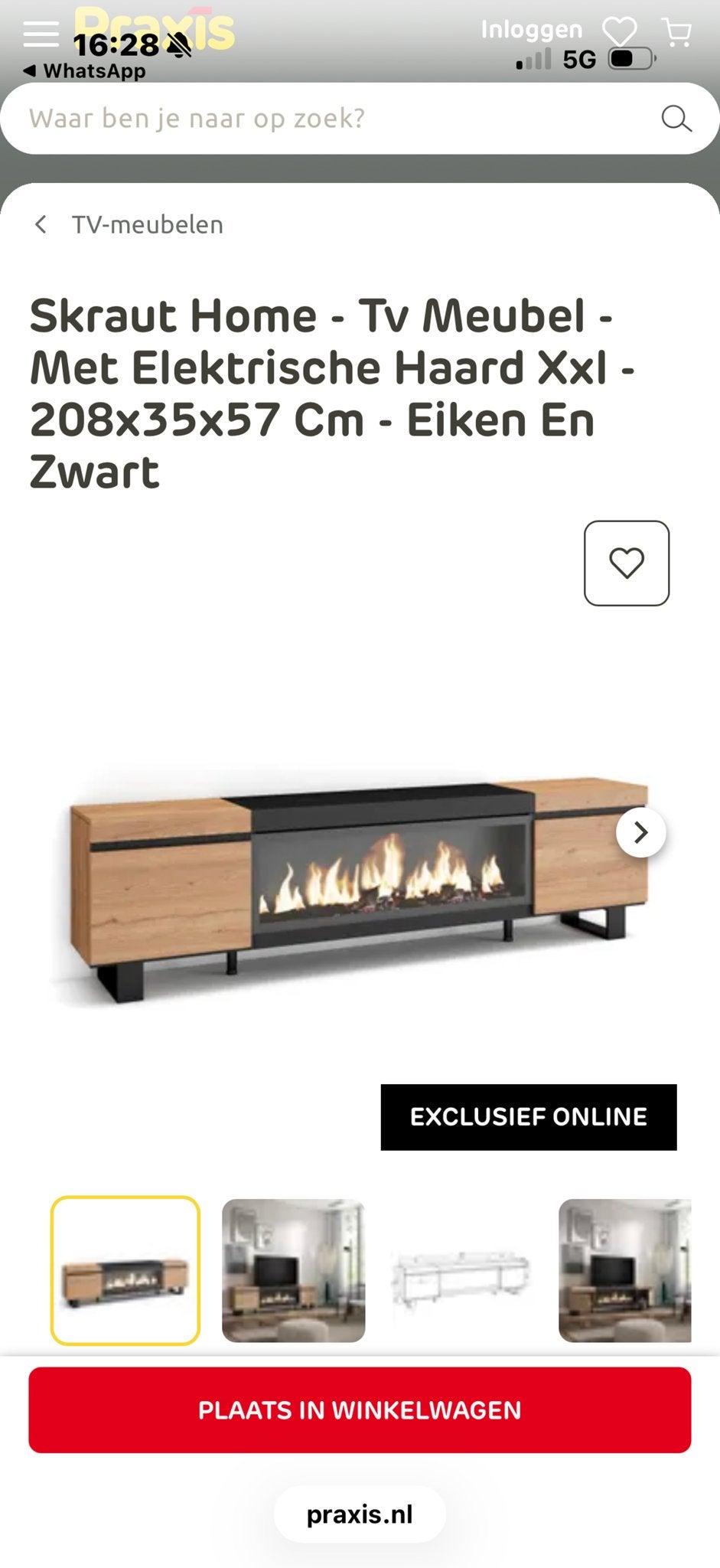 Nieuw dressoir met lichte beschadiging (zie foto), Ophalen, Eikenhout, Nieuw, 200 cm of meer