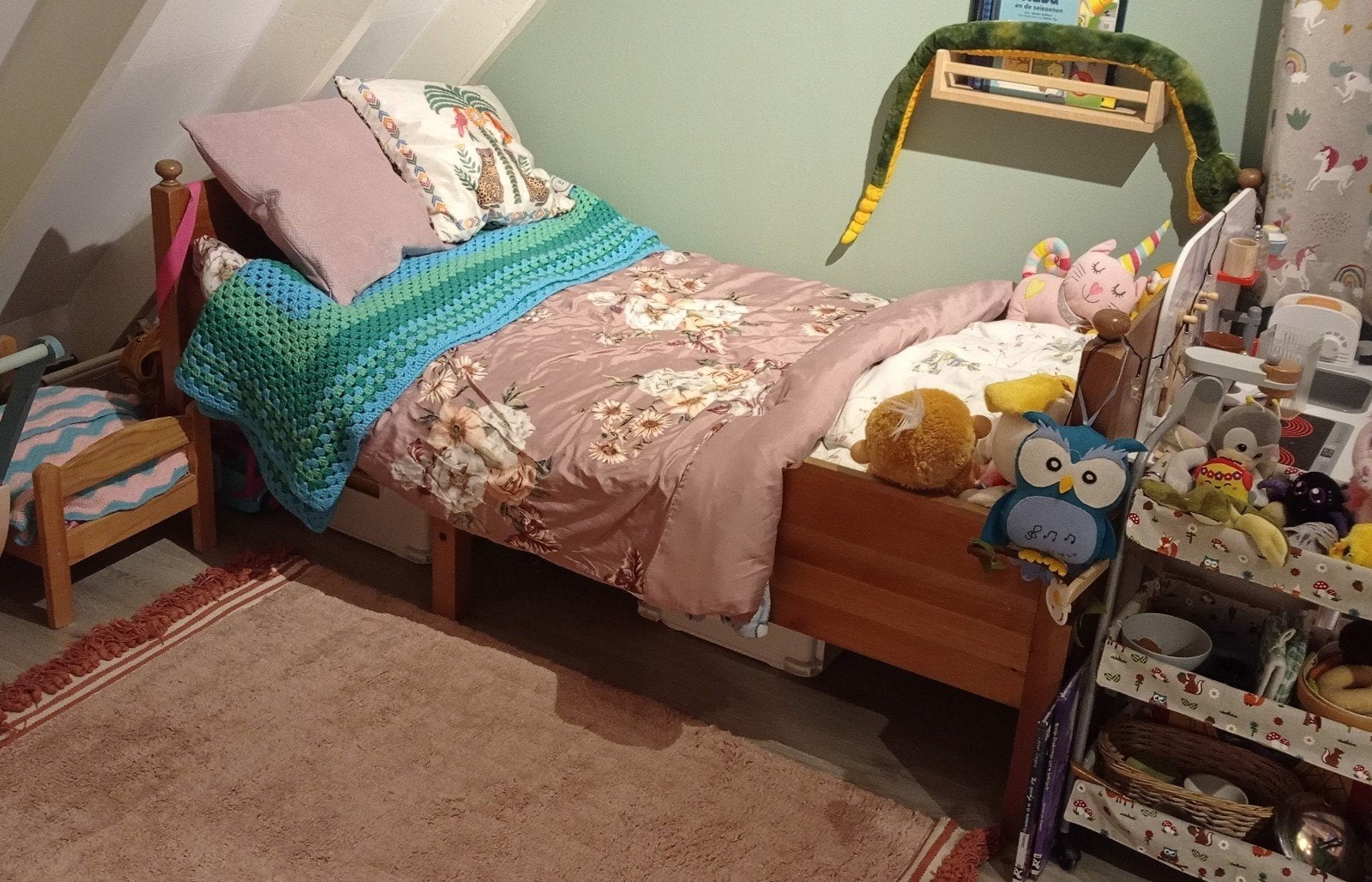 IKEA Peuter Meegroeibed - hout bed, Huis en Inrichting, Ophalen, 90 cm, Eenpersoons, Hout