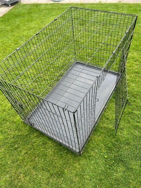 Grote bench zwart, Dieren en Toebehoren, Hondenbenches, Ophalen, Gebruikt
