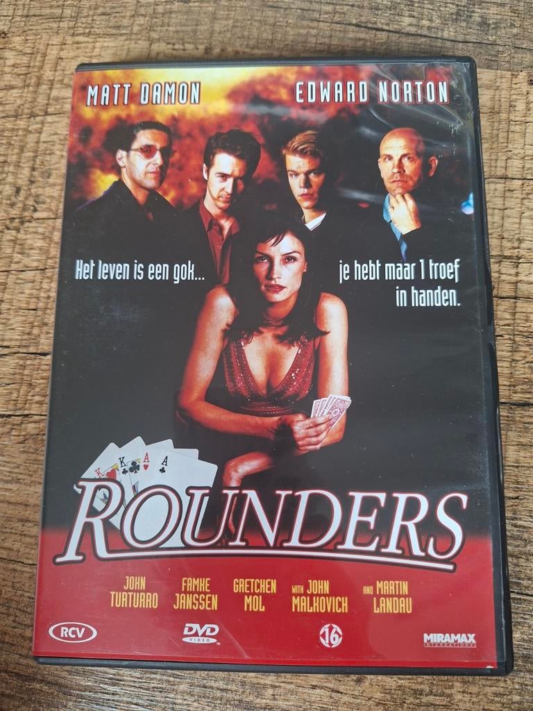 Rounders DVD - Matt Damon, Edward Norton, Famke Janssen, Vanaf 16 jaar, Ophalen of Verzenden, Gebruikt