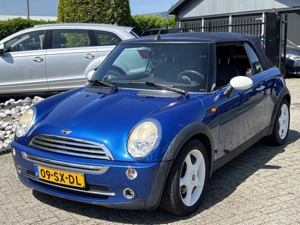 MINI Cabrio 1.6 Cooper Chili 2006 Blauw Historie (bj 2006), Auto's, Mini, Voorwielaandrijving, Gebruikt, Zwart, 4 cilinders