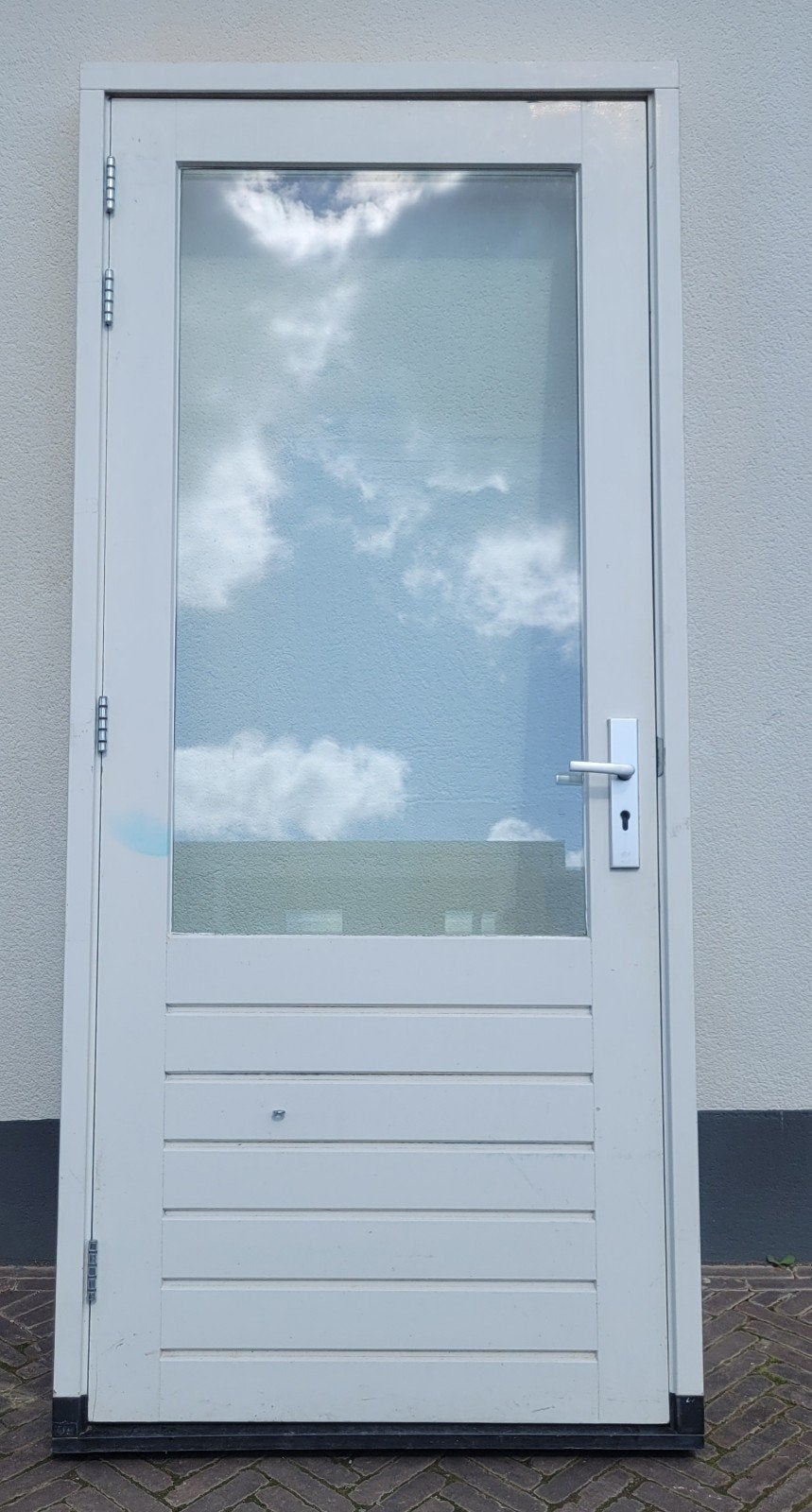 Hardhouten buitendeur/achterdeur inclusief kozijn!, 215 cm of meer, Buitendeur, Ophalen, 100 tot 120 cm